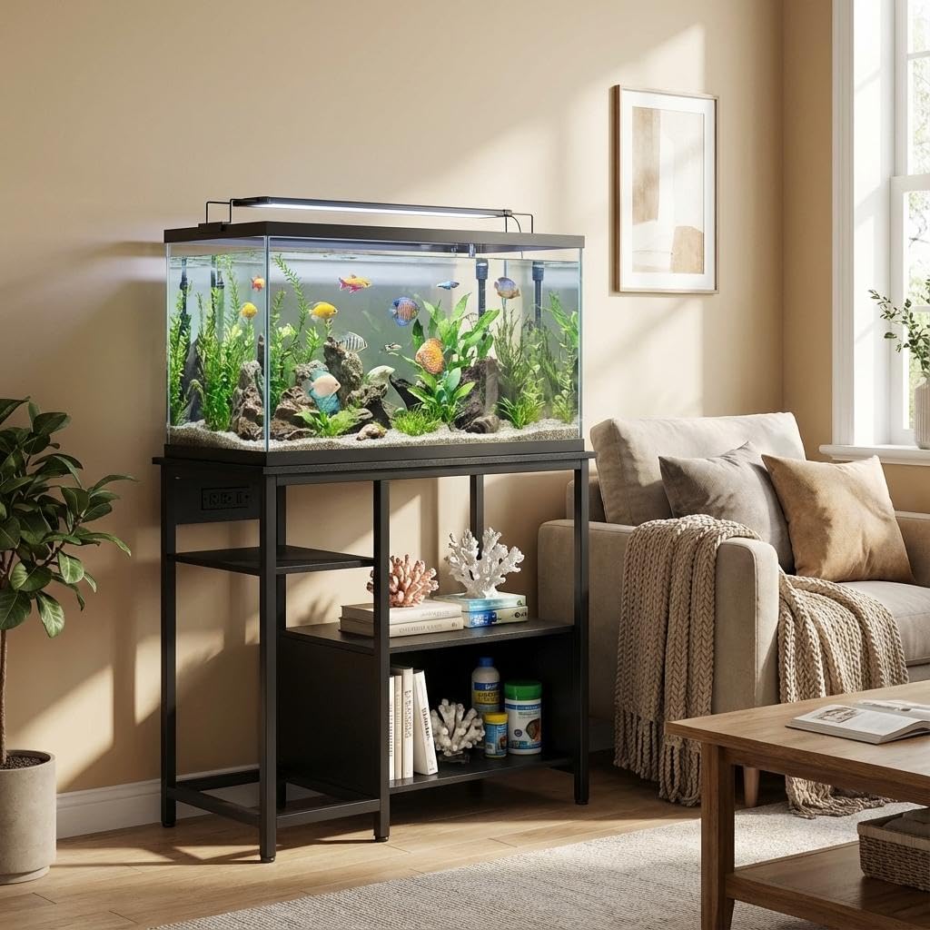 Soporte para acuario con enchufes integrados Garvee