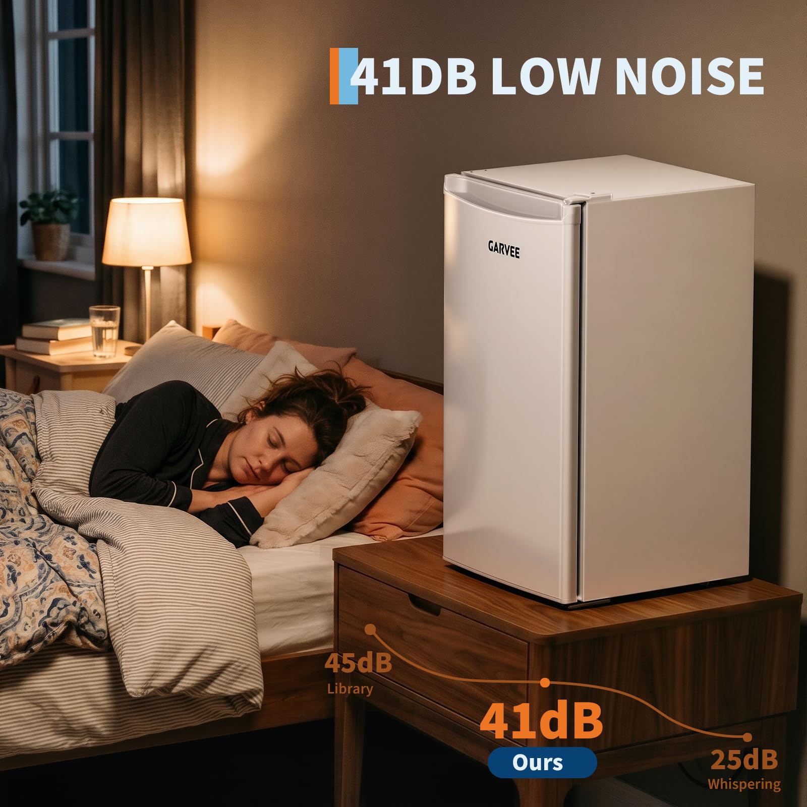 Mini nevera silenciosa para oficina y dormitorio