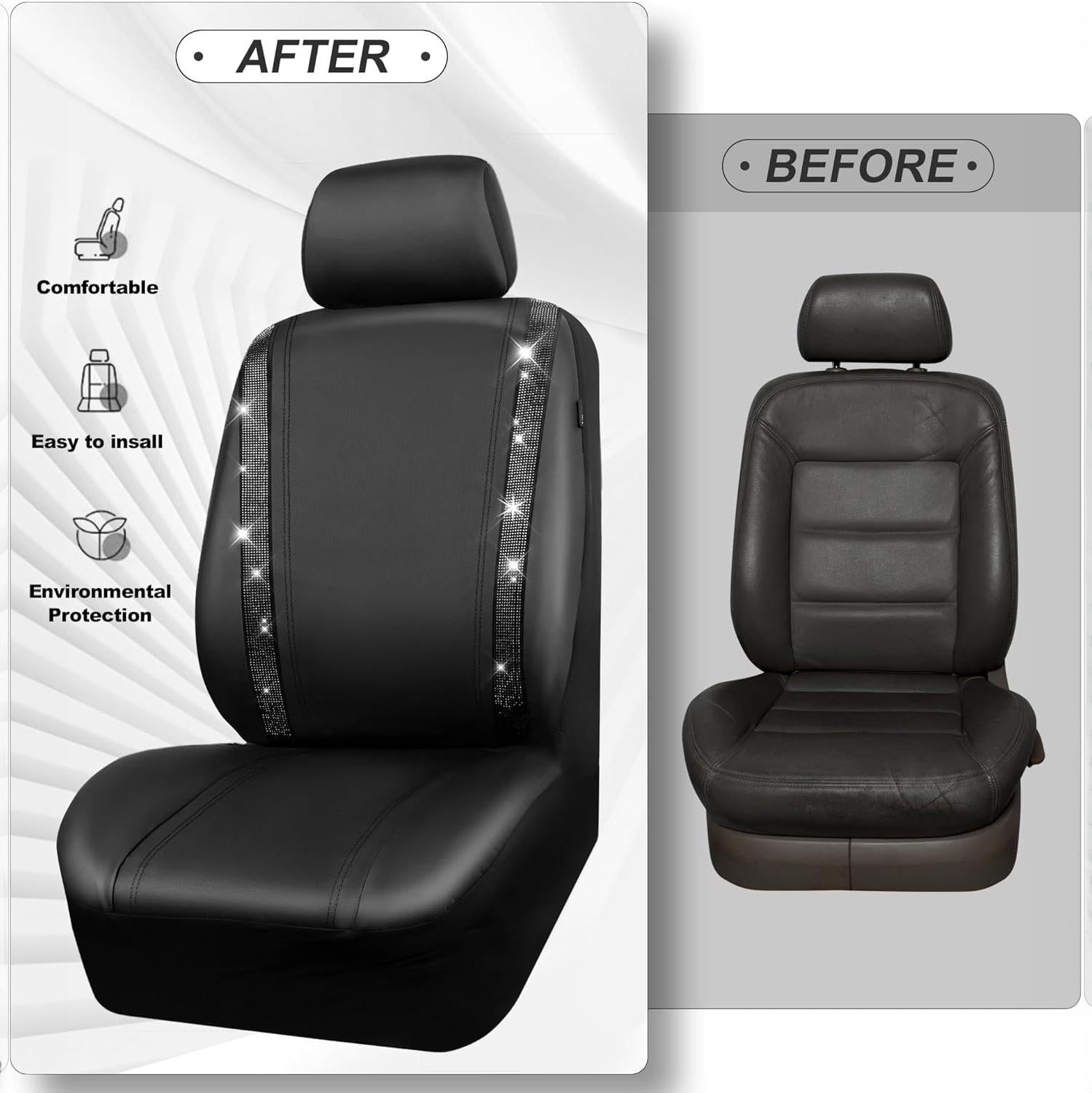 Interior de automovil con fundas protectoras de cuero PU de lujo Garvee