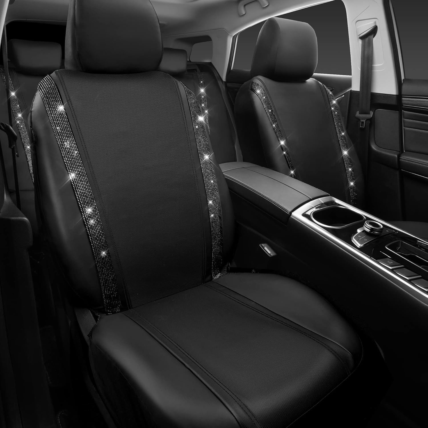 Set completo de fundas de asiento universales de lujo Garvee negro