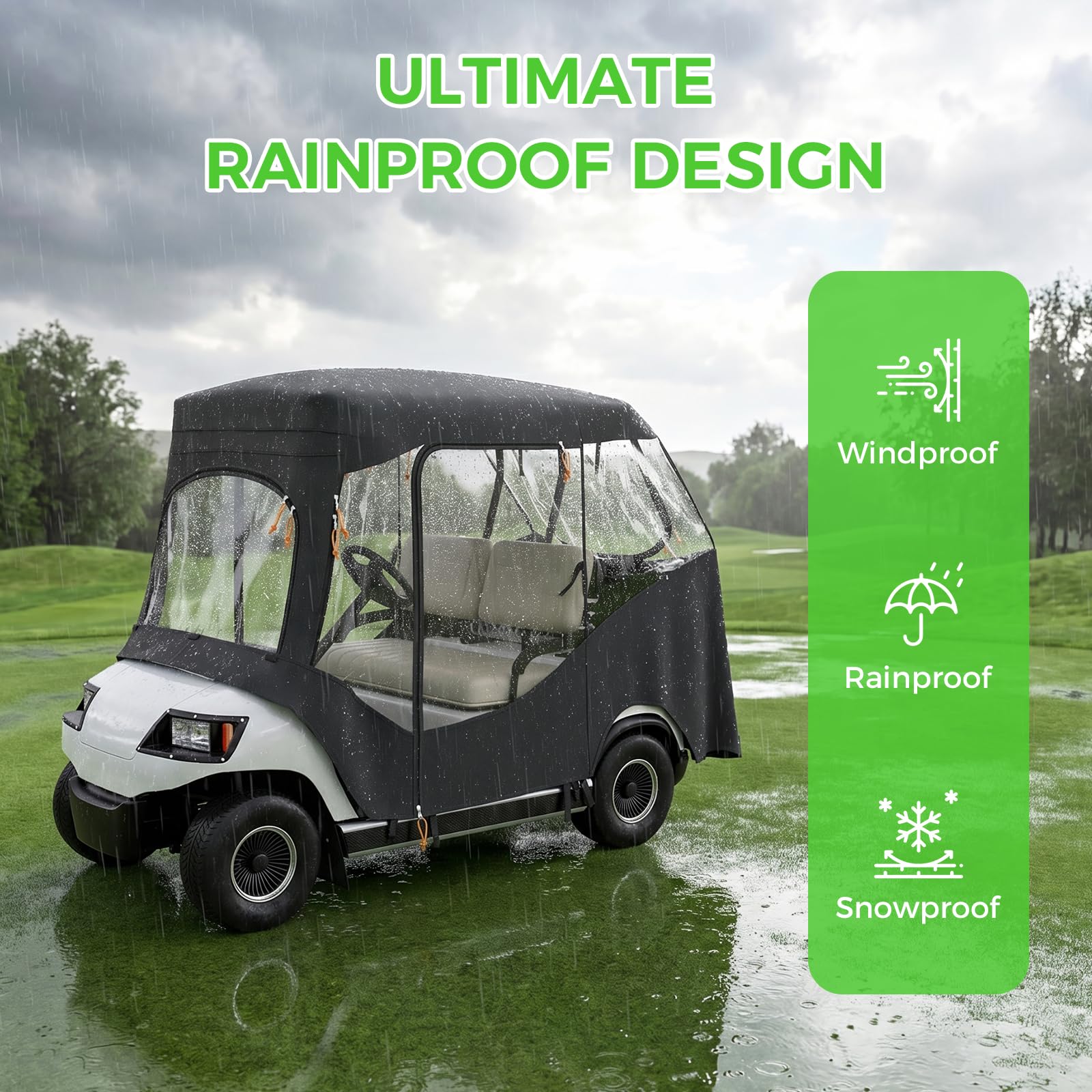 Funda impermeable para carrito de golf de 2 plazas Garvee